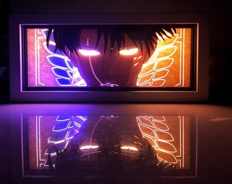 Japanese Anime 3D Papercut Light Box/Manga Shaodw Box Frame/Led Lights/Bedroom Desk Night Lamp/Birthday Gifts