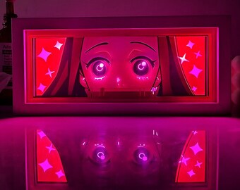 Boîte lumineuse 3D découpée dans du papier anime japonais/cadre de boîte de manga Shaodw/lumières LED/lampe de nuit de bureau/cadeaux d'anniversaire