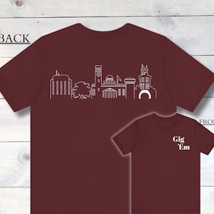 Gig&#39;em Aggies shirt, adult game day shirt, Texas A&M shirt, crew triblend tee, color options, Aggie Football game day shirt