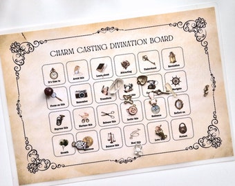 Charm Casting Board: Vintage Divination Mat (Digital Download A4/US Letter)