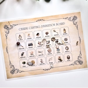Charm casting board | Casting mat| Divination tools | Divination Dice | Printable instant digital download | Charms