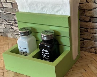 Napkin holder,  salt & pepper holder
