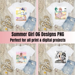 Summer Clipart Girl Comercial use Watercolor Clipart, Transparent PNG, Digital Download, Card Making Black Girl Fashion Clipart Illustration