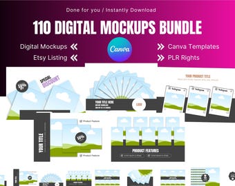 Etsy Listing Mockup Templates | Etsy Shop | Canva Mockup Template | Etsy Listing Image | Canva Template | Etsy Template | PLR | Resell