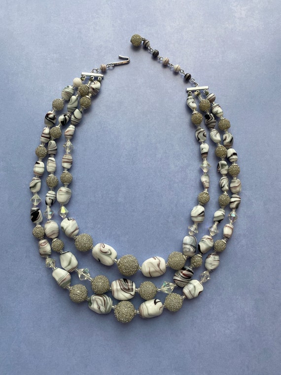 60s Icy Marbled Necklace