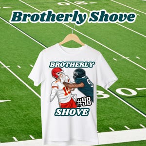 Koszulka Brotherly Shove, Koszulka Jalen Carter, Koszulka kibica futbolu Philly Sports, Estetyczna koszulka z grafiką, Letnia miękka bawełniana koszulka