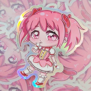 Mahou shoujo Puella Madoka Magica Magical Girl Anime holographic 3&quot; sticker