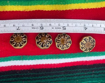 4 vintage ceramic button