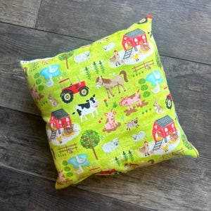 Farm Animal Throw Pillow for Kids - Handmade Toddler Pillow | Barnyard Nursery Decor | Baby Shower Gift | Mini Throw Pillow