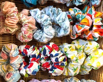 Handmade Cotton Hair Scrunchies: Soft Hair Ties for Women