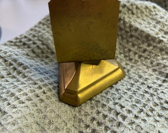 Antique Brass Matchbox Holder - Art Deco Brass Decor Piece