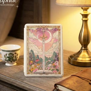 Retro Sword Detachable Magnetic Kindle Case, Kobo Libra Clear Case, Colorsoft Cover, Bookish Gift for Kindle 6" 2024, Paperwhite 12th 7"