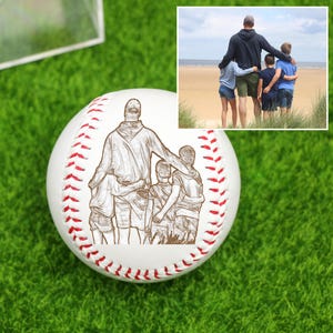 Personalized Baseball for Boyfriend,Engraved Baseball with Photo,Custom Fathers Day Baseball Gift,Custom Baseball for Kids,3D Photo Baseball