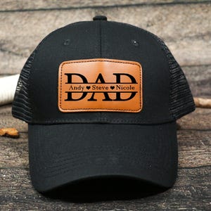 Custom Dad Hat With Kids Names, Personalized Fathers Day Gifts for Dad, Fathers Day Gift For Dad Trucker Hat, Gift From Kids Daughter Son