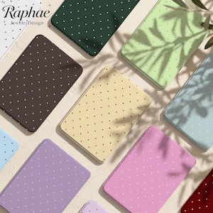 Custom Name Initials Polka Dot Detachable Magnetic Kindle Case, Kindle Paperwhite 12th 7" 6" 2024 Case With Strap, Kobo Clara Cover/ Case