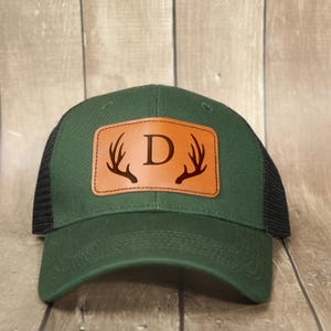 Custom Leather Patch Hats, Personalized Retro Classics Trucker Snapback- Stitched, Not Glued,Dad Birthday Gift,Gift For Husband,New Dad gift