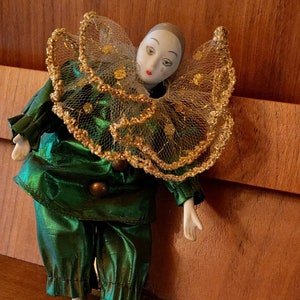 Poupée Pierrot/Arlequin vintage