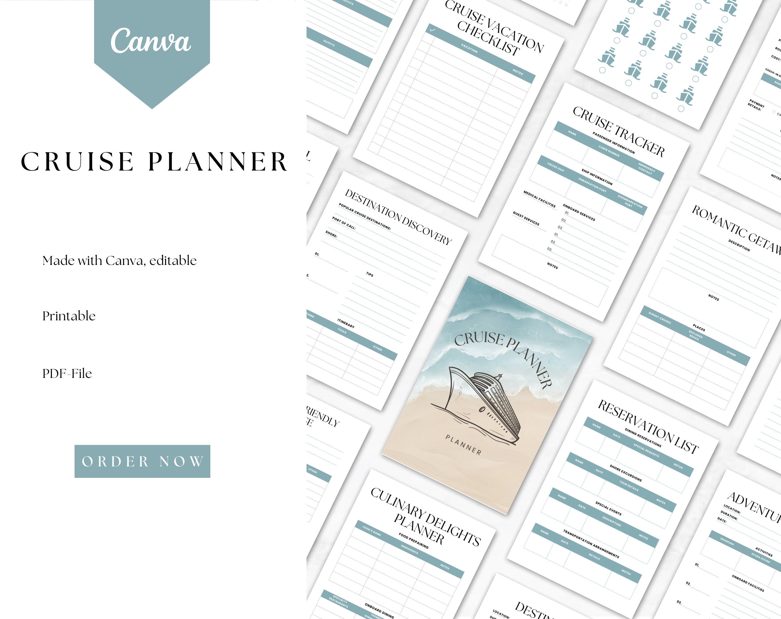 Editable Cruise Planner Printable Planner Cruise Tracker Cruise ...