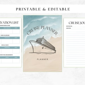 Editable Cruise Planner Printable Planner Cruise Tracker Cruise ...