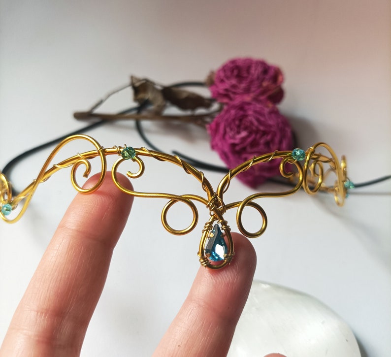 Elfen-Tiara. Elfen-Diadem. Feenkrone. Mittelalter-Tiara. Elfen-Tiara, Feen-Tiara. Hochzeits-Tiara. Silberne Elfenkrone Bild 6