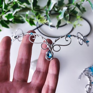 Elfen-Tiara. Elfen-Diadem. Feenkrone. Mittelalter-Tiara. Elfen-Tiara, Feen-Tiara. Hochzeits-Tiara. Silberne Elfenkrone Bild 9