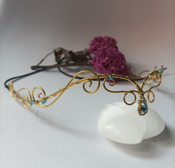 Tiara élfica. Diadema de elfo. Corona de hadas. Tiara medieval. Tiara elfos, Tiara de hadas. Tiara de boda. Corona élfica plateada