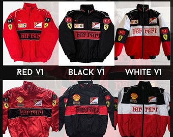 Ferrari jacket,Vintage F1 jacket,Racing pilot jacket,Old school,Formula One,rally,car jacket street style jacket Gender-Neutral Adult Jacket