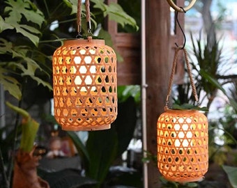 Thai-style pattern Solar lantern Garden decor Water proof