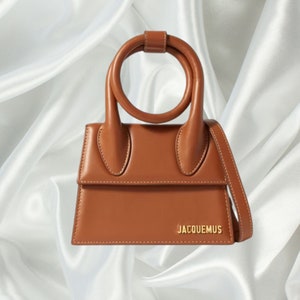 Mini sac Le Chiquito Noeud inspiré de JACQUEMUS Petit sac à bandoulière artisanal Accessoire de mode chic Brown