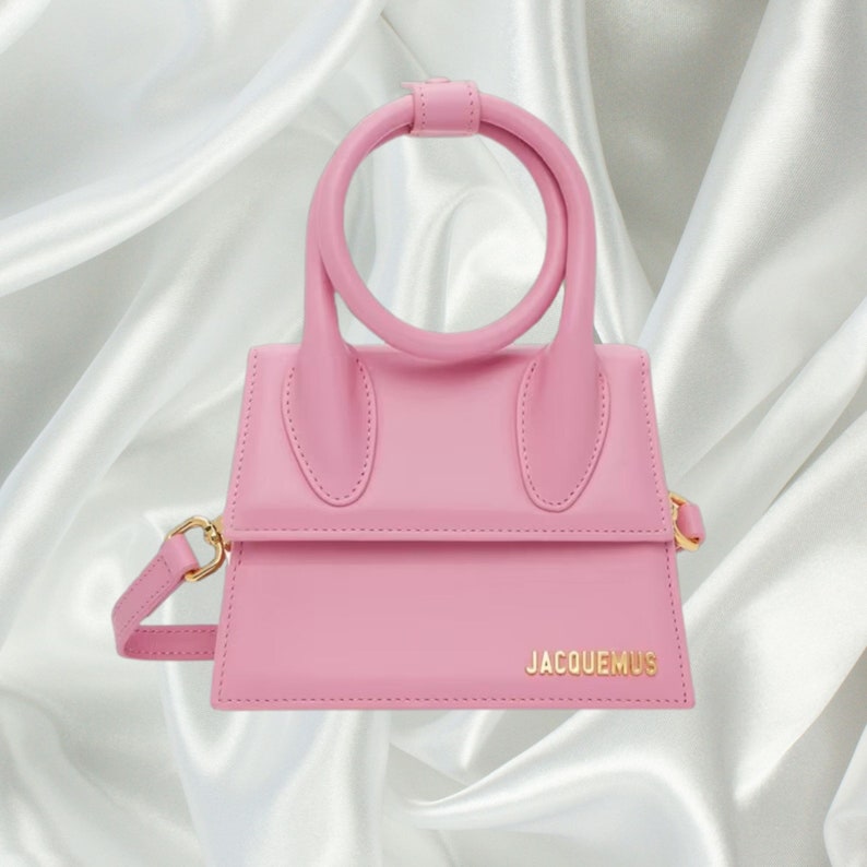 Mini sac Le Chiquito Noeud inspiré de JACQUEMUS Petit sac à bandoulière artisanal Accessoire de mode chic Pink