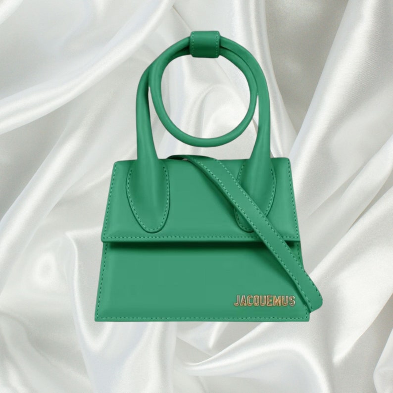 Mini sac Le Chiquito Noeud inspiré de JACQUEMUS Petit sac à bandoulière artisanal Accessoire de mode chic Green