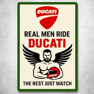 Ducati-Lover Sign for garage, door, man-cave, 3D printed