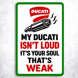 Ducati-Lover Sign for garage, door, man-cave, 3D printed