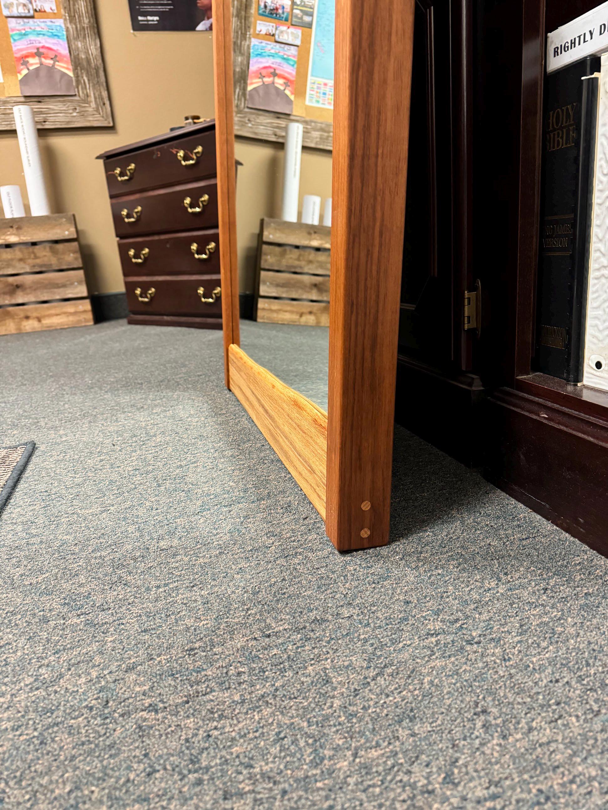 Beautiful Handmade Wooden Floor Mirror. - Etsy
