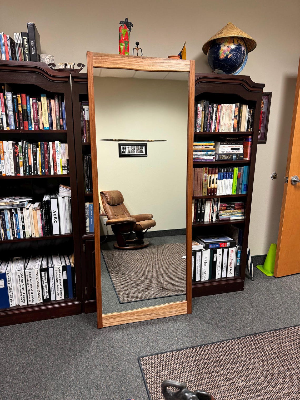 Beautiful Handmade Wooden Floor Mirror. - Etsy