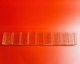 Grote 38-inch doorzichtige acrylaathouder met 9 folders voor documentliteratuur / wandmontage of tafelblad