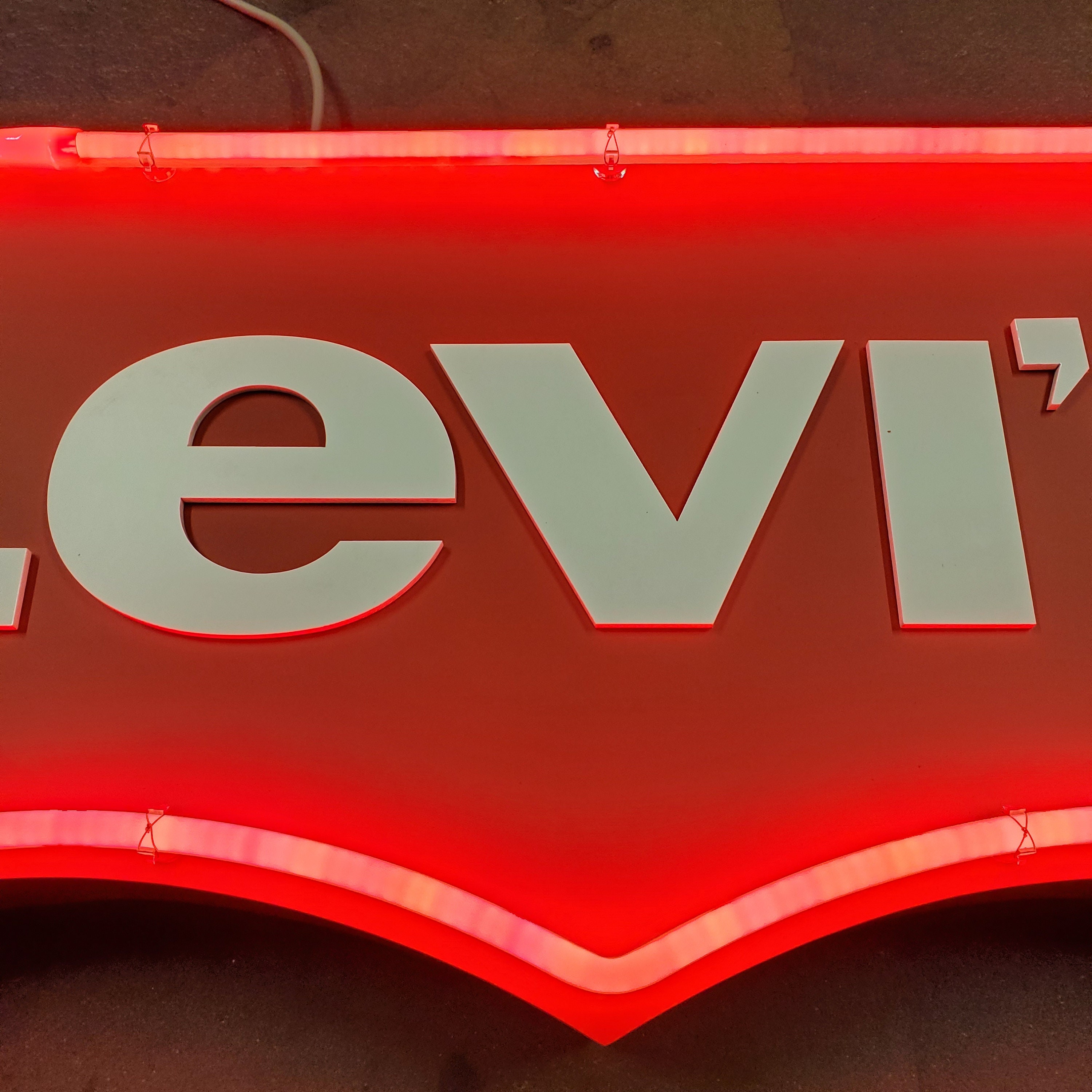 Levi's Denim Jeans LED (faux) Neon Illuminated Light-up Large