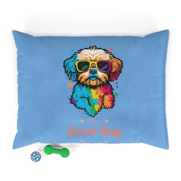 Dog bed, floor pillow, dog beds, funny dogs print, dog furniture, Haustierbett, travel, pet bed, Groovy Mama, colored, dog cushion