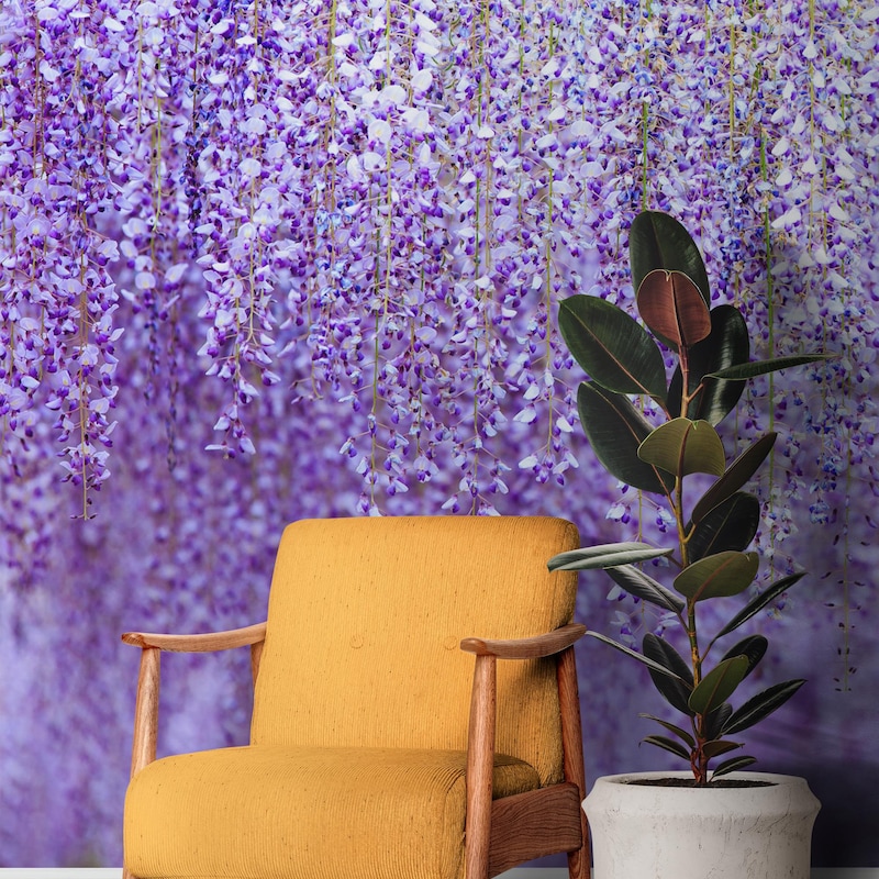 Wisteria Wallpaper - Etsy