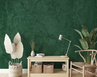 Green Painted Texture Wallpaper Mural, Concrete Wallpaper, Artistic Abstract Design Mural, Ideal for Walls and Accent