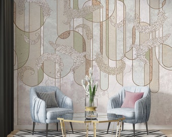 Vintage Antique Rococo Peel and Stick Wallpaper, Retro Ornament Removable Wall Mural, Royal baroque Self Adhesive Damask Style