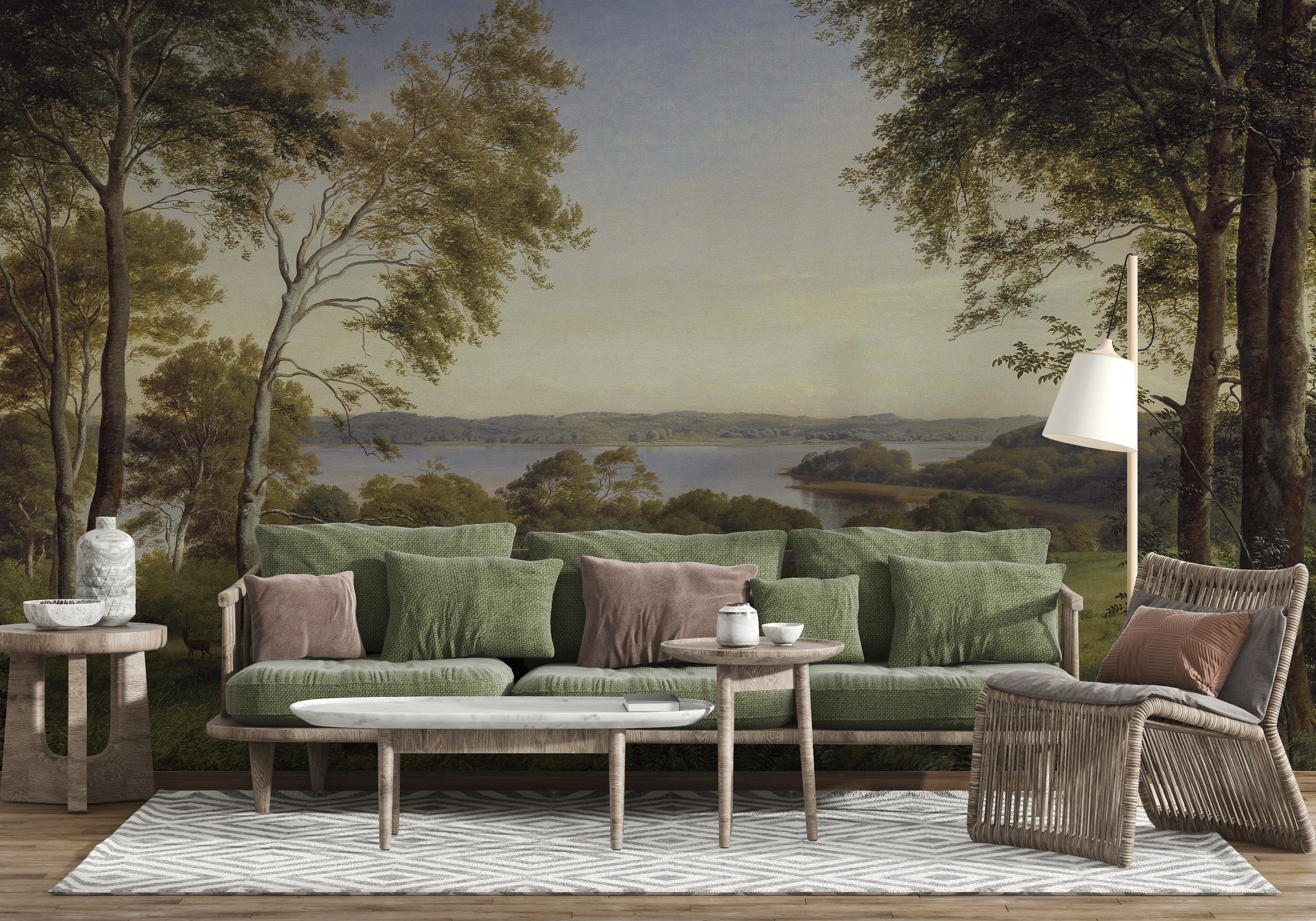 Vintage Landscape Wallpaper, Scenic Wall Mural Wallpaper Landscape ...