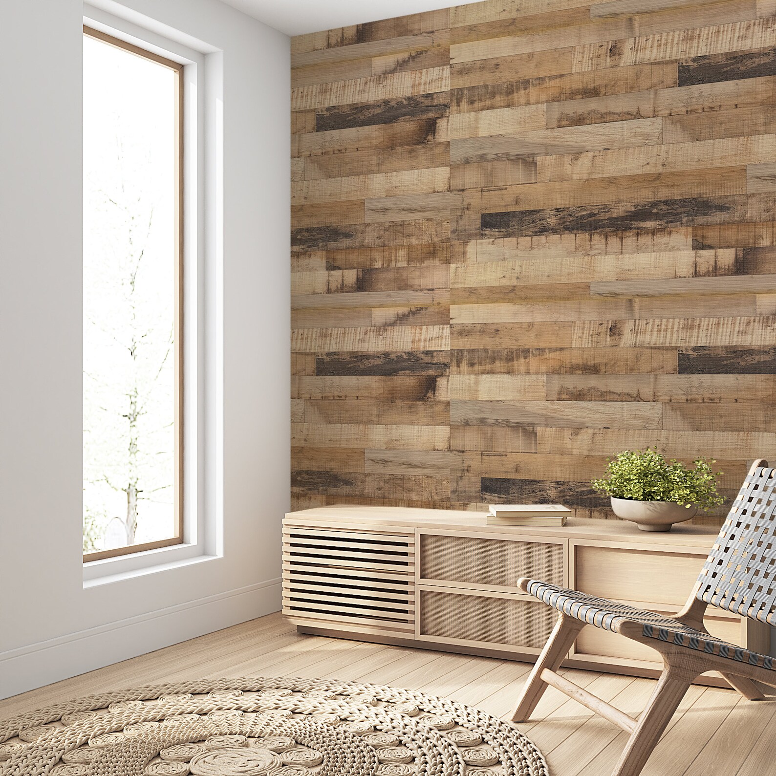 Wooden Plank Wallpaper Plank Look Wall Mural Wooden Texture Look 