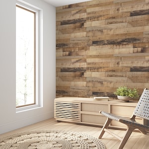 Carta da parati con assi di legno, murale effetto assi, murale effetto texture legno, parquet in legno, carta da parati con effetto legno staccabile e attaccabile