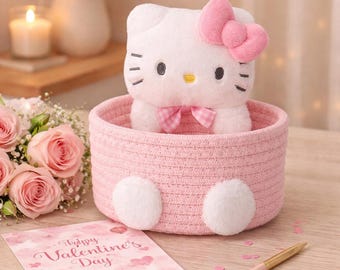 Hello Kitty Pink Storage Basket