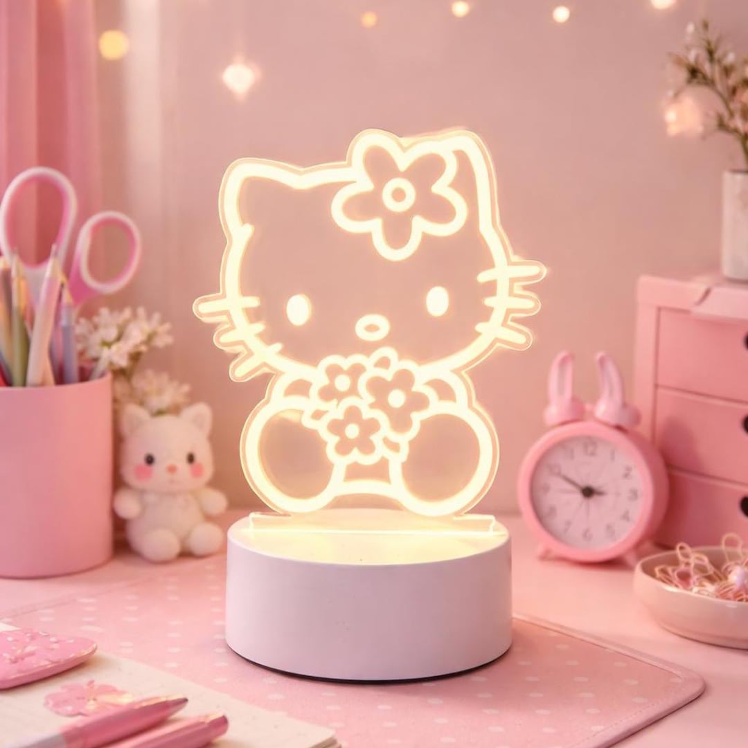 Hello Kitty Night Desk Light - Etsy