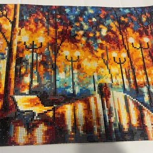 Walk in the Park Completed Diamond Painting.