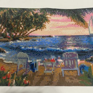 Beach Completed Diamond Painting.