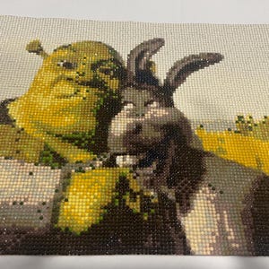 Shrek Completed Diamond Painting.
