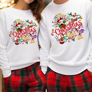 Sweatshirt Mickey's Very Merry Christmas Party 2024, t-shirt de Noël le père Noël Mickey et Minnie Disney, T-shirt de vacances de Noël, chemise Wdw Disneyland